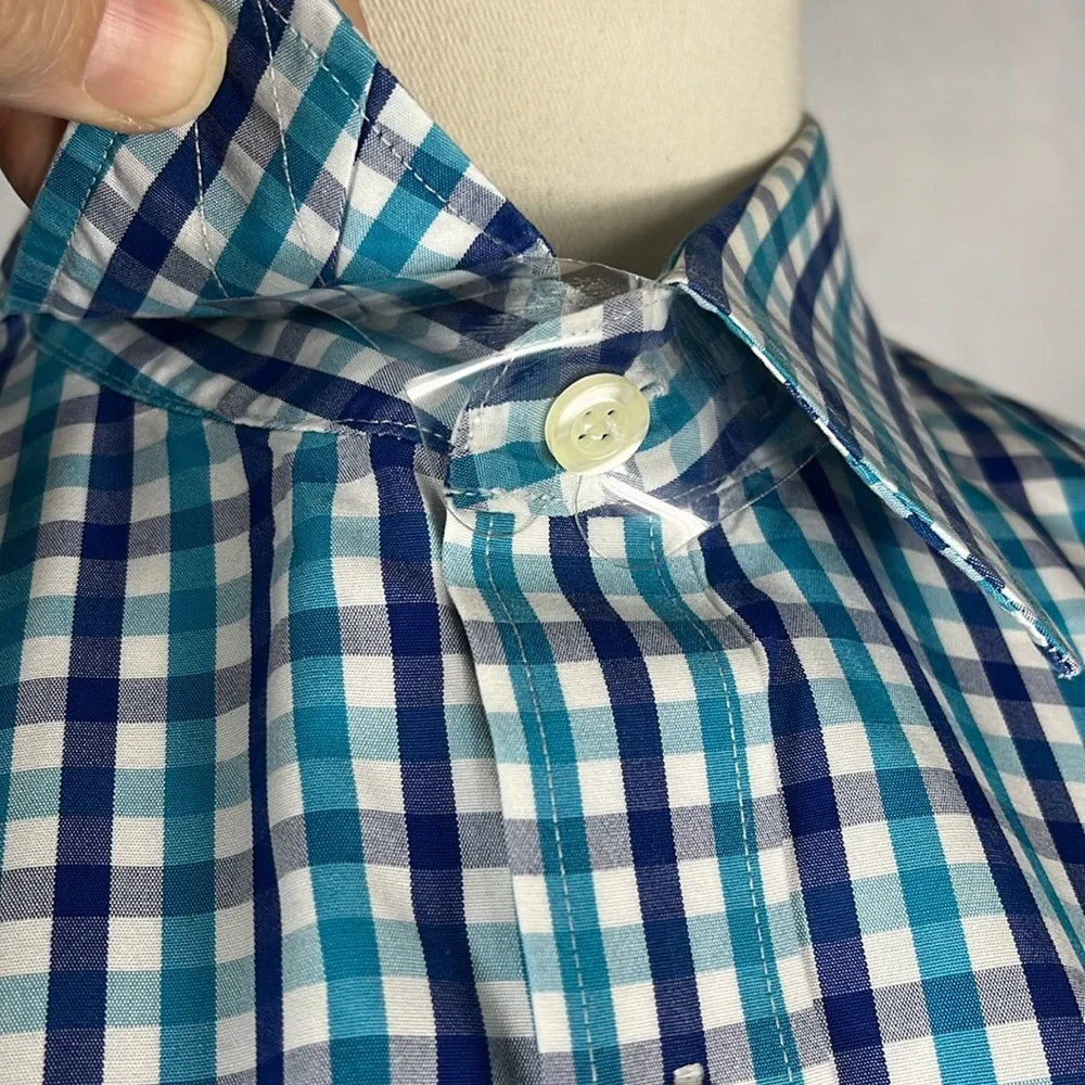 Thompson Shirtings for‎ J. Crew Wrinkle-free Voyager Dress Shirt in Gingham.